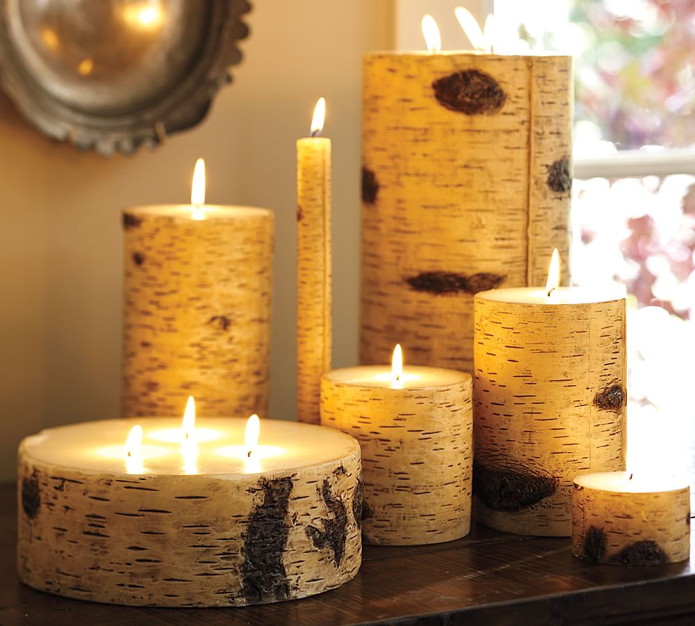 Painted Birch Candles Pottery Barn