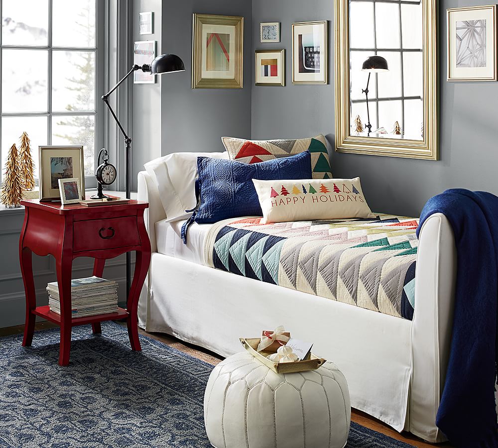 Braylin HandTufted Wool Rug Blue Pottery Barn