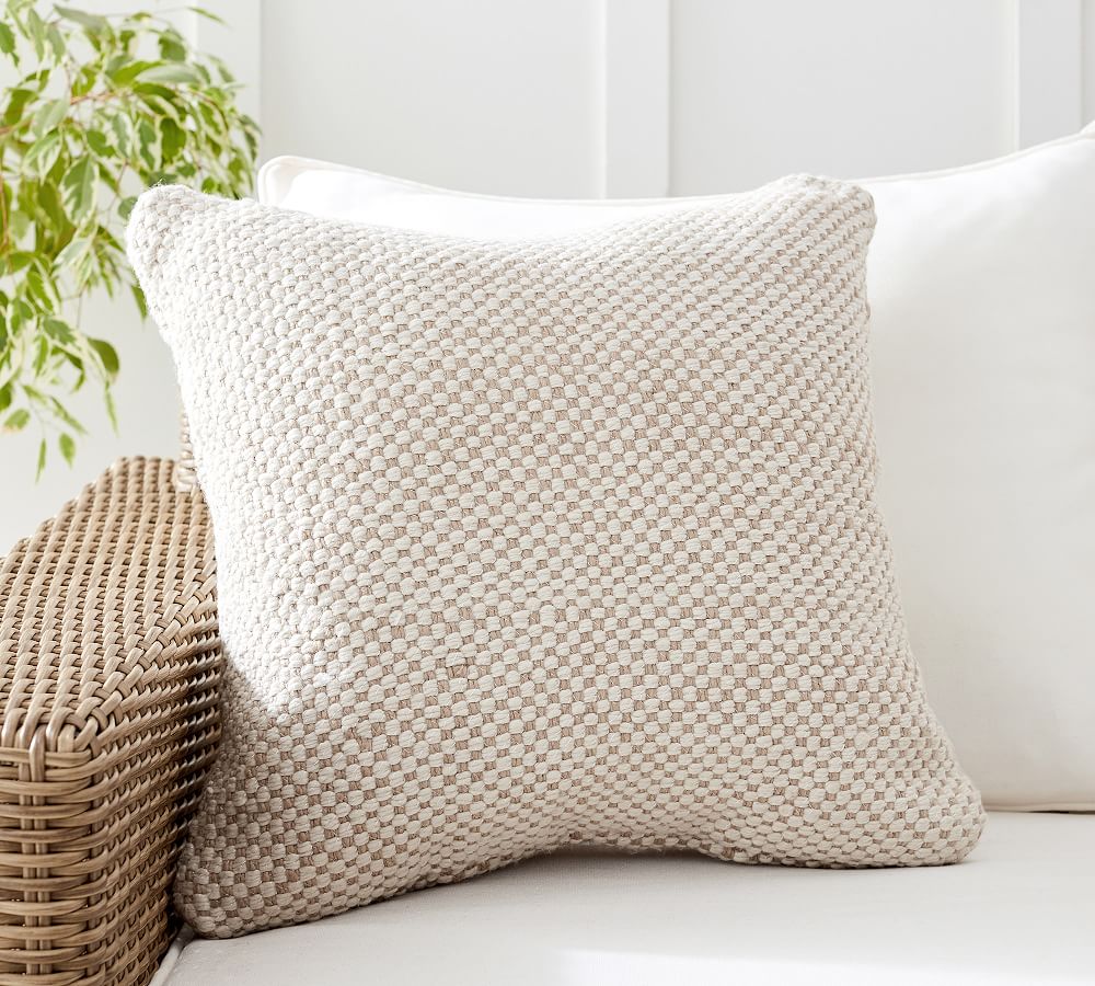 Laverna EcoFriendly Textured Outdoor Throw Pillow Pottery Barn