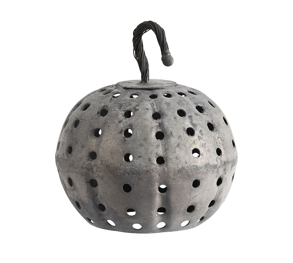 Galvanized Metal Pumpkins Candle Holder Pottery Barn