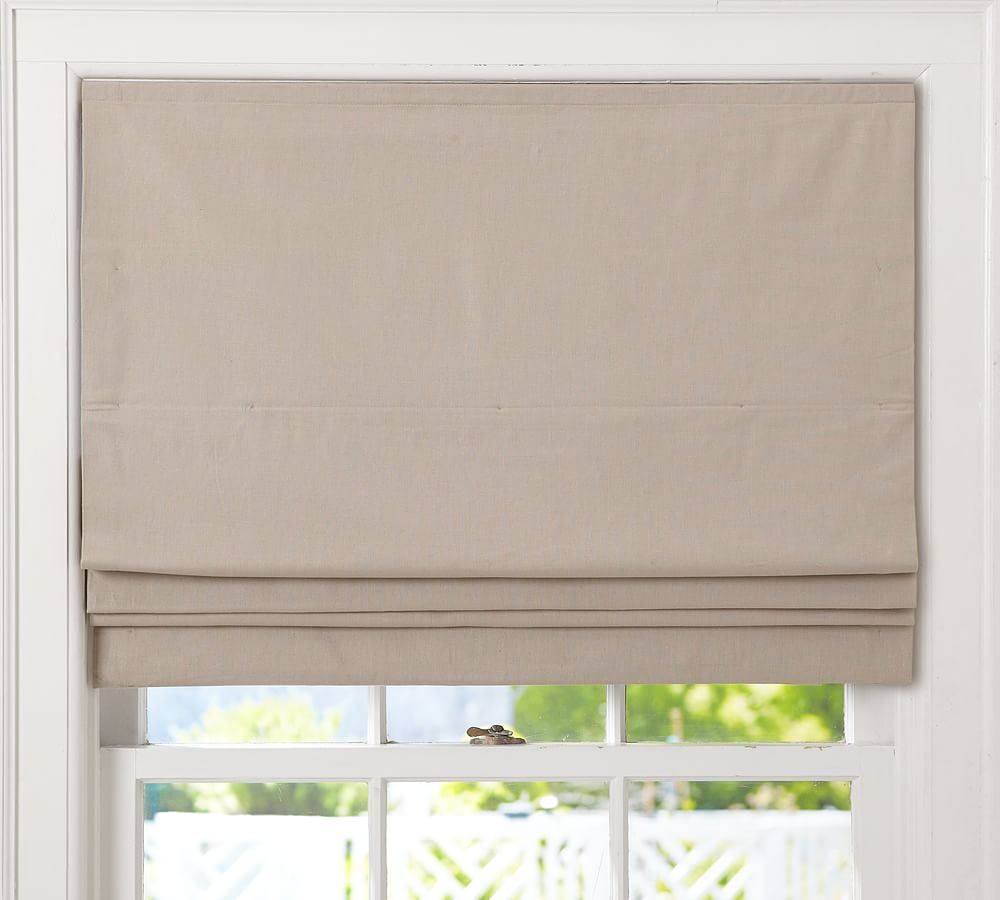 Carson Linen/Cotton Cordless Roman Shade Pottery Barn