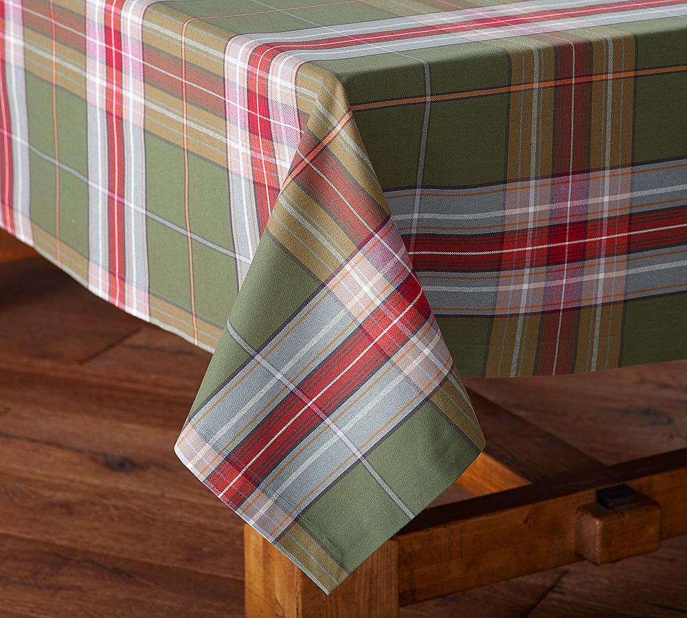 Charles Plaid Tablecloth Pottery Barn