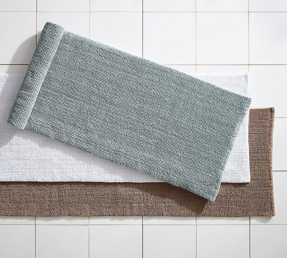 Textured Organic Bath Mat Double Wide Pottery Barn