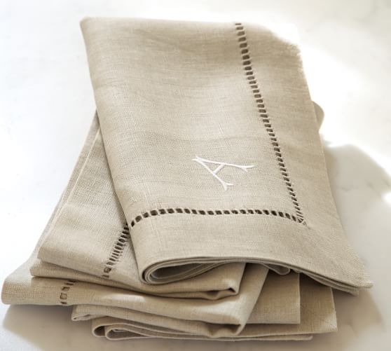 Linen Hemstitch Napkin & Placemat, Set of 4 Pottery Barn