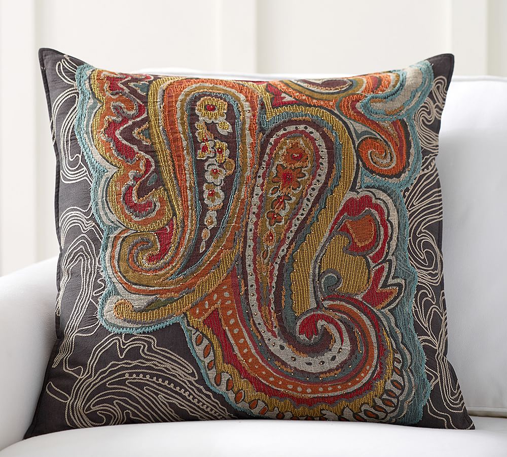Houston Paisley Decorative Pillow Cover Pottery Barn