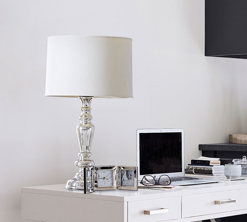 Leera Antique Mercury Glass Table Lamp Pottery Barn