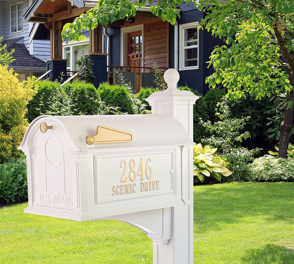 Balmoral Mailbox Plaque & Post Pottery Barn