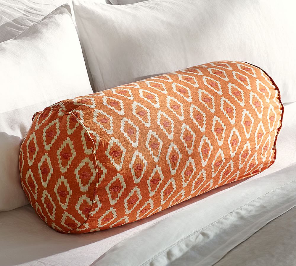Diamond Ikat Bolster Decorative Pillow Cover Pottery Barn