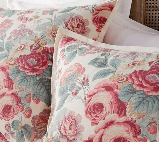 Elia Floral Reversible Pillow Sham Pottery Barn