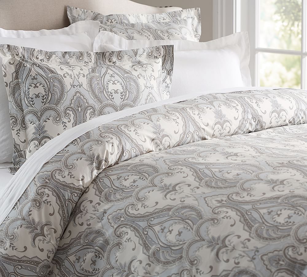 Etta Organic Patterned Duvet & Sham | Pottery Barn