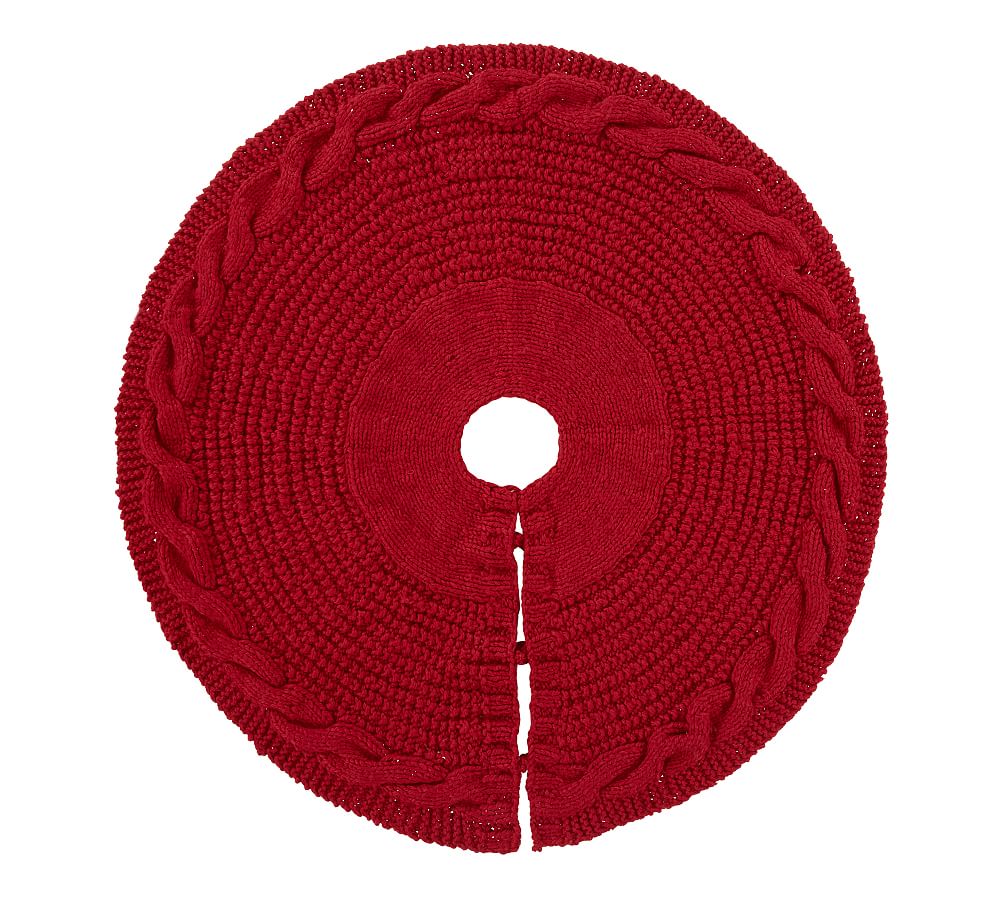 Chunky Cable Knit Tree Skirt Pottery Barn