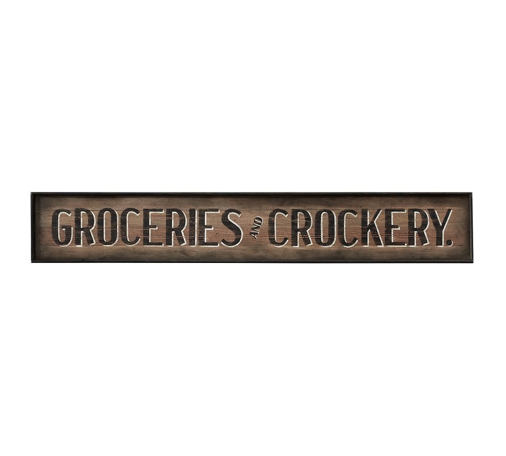 Groceries & Crockery Sign | Wall Art | Pottery Barn