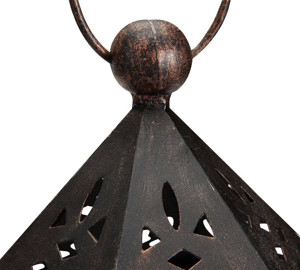 Bronze Punched Metal Lantern Pottery Barn