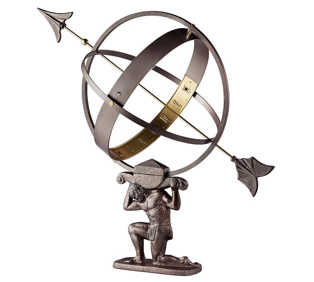 Atlas Armillary Sundial Brass Pottery Barn
