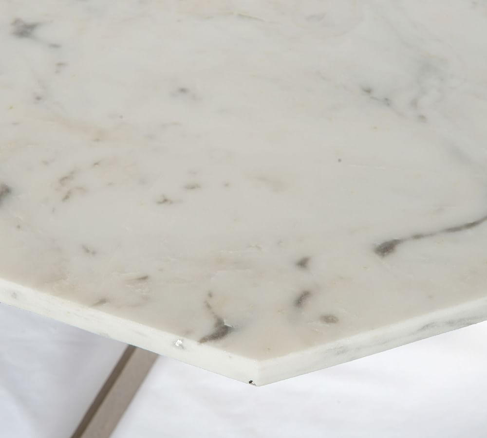 Montague Geometric Marble Coffee Table Pottery Barn