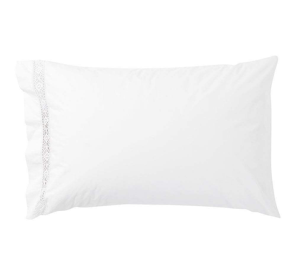 Eyelet Trim Percale Pillowcases Set of 2 Pottery Barn