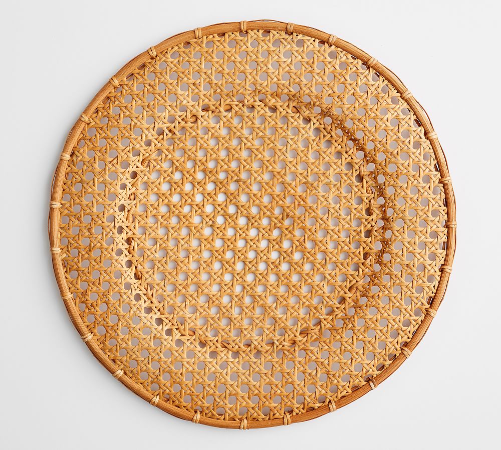 Cane Rattan Charger Plates Pottery Barn