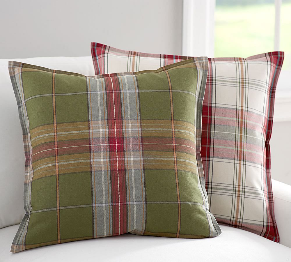 Cambridge Plaid Decorative Pillow Cover Pottery Barn
