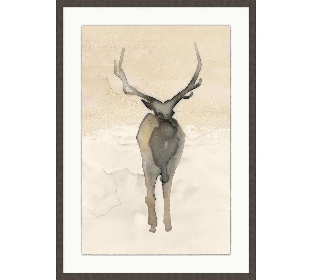 Tonal Elk Framed Print | Pottery Barn