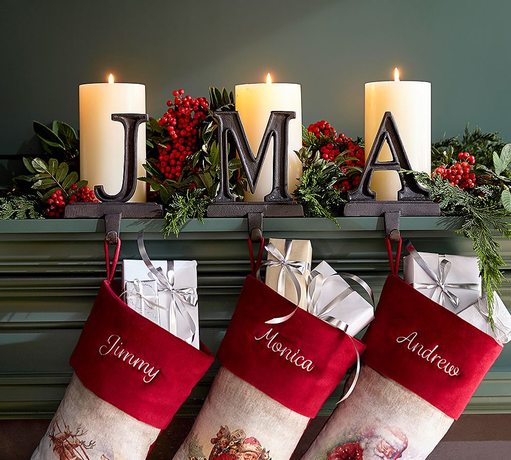 Bronze Alphabet Stocking Holders Pottery Barn