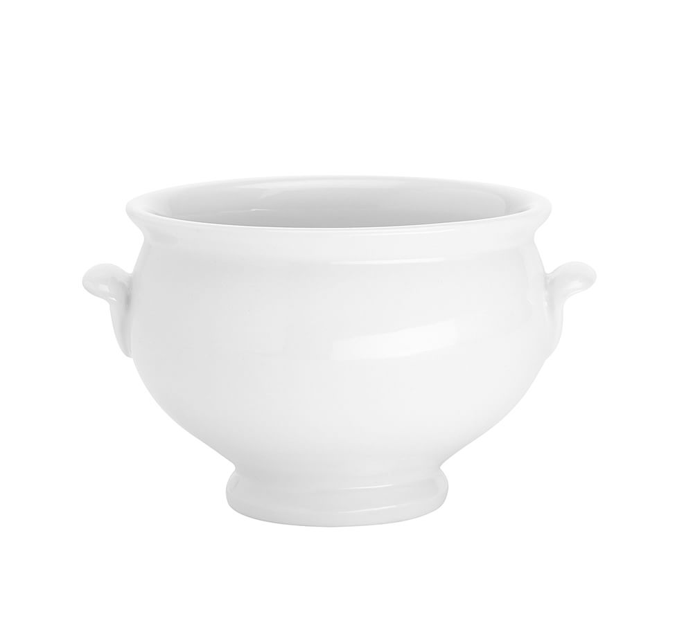 Great White Porcelain Footed Soup Bowl Pottery Barn