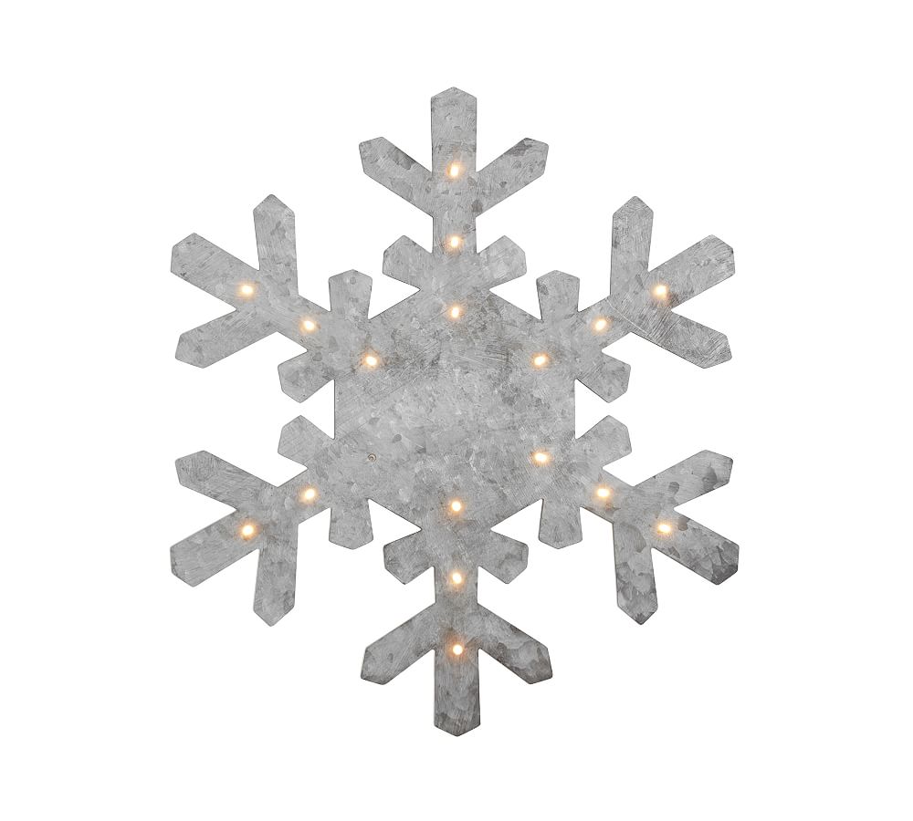 Galvanized Snowflakes Pottery Barn