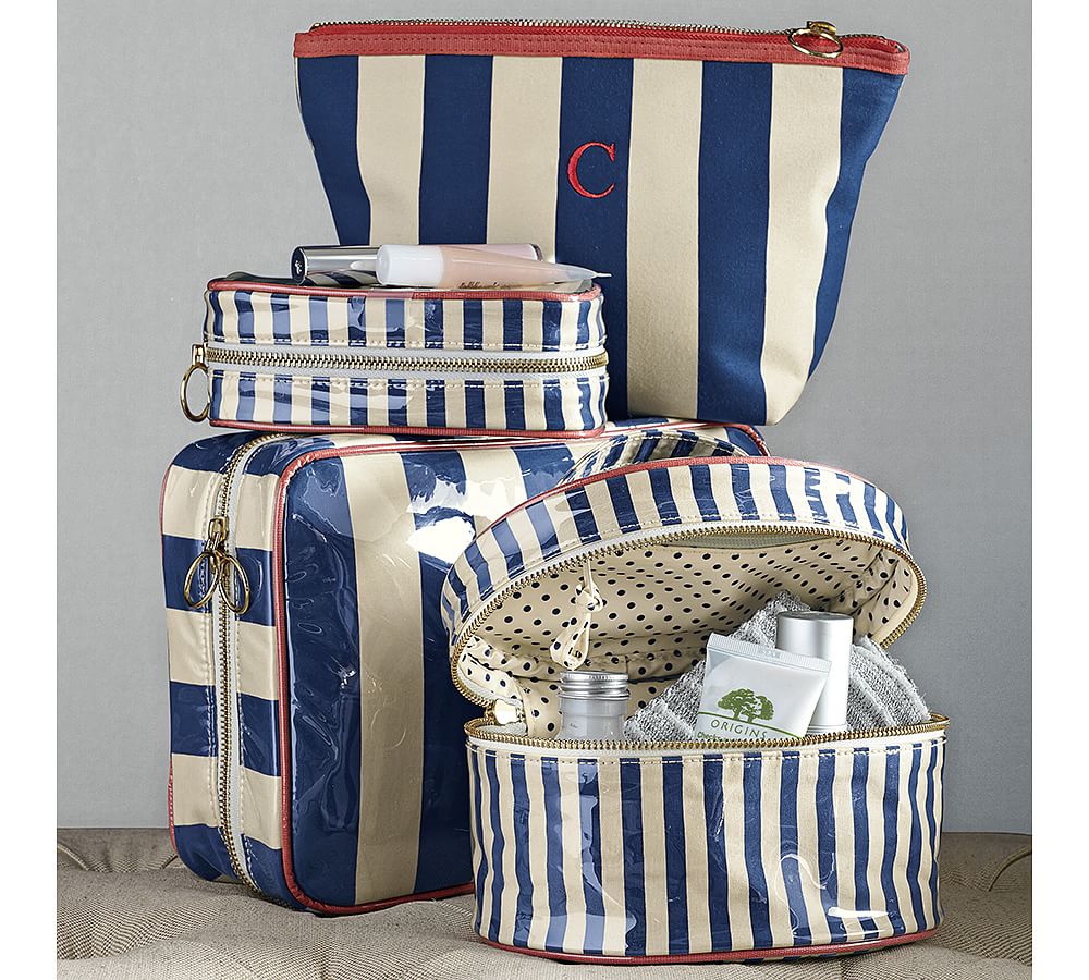 Navy Stripe Train Case Travel Accessories Pottery Barn