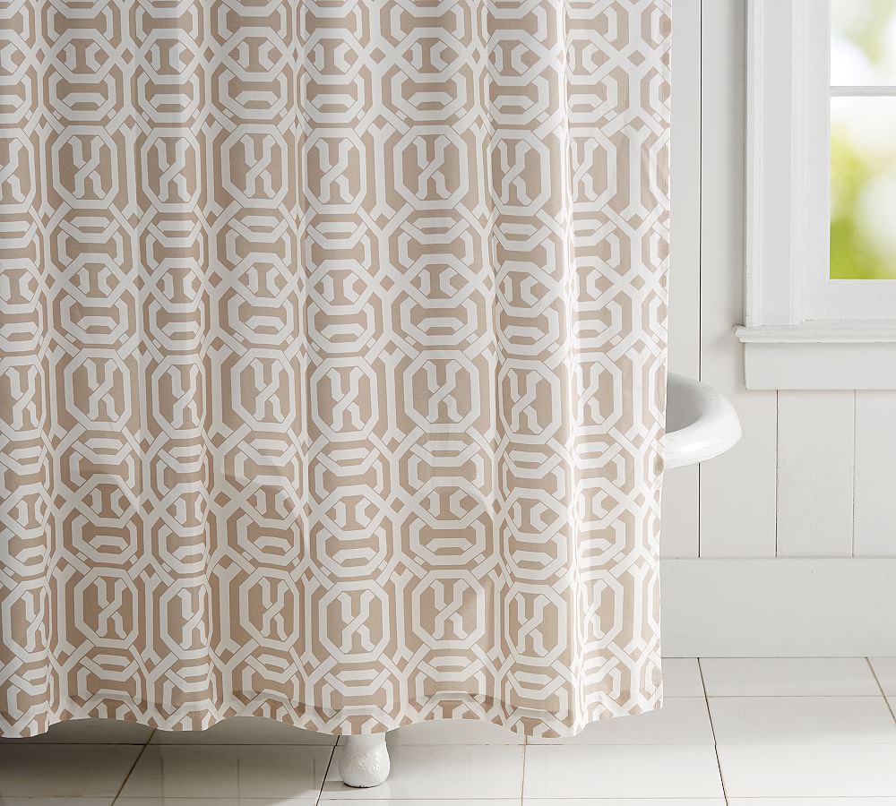 Terri Trellis Organic Shower Curtain Pottery Barn