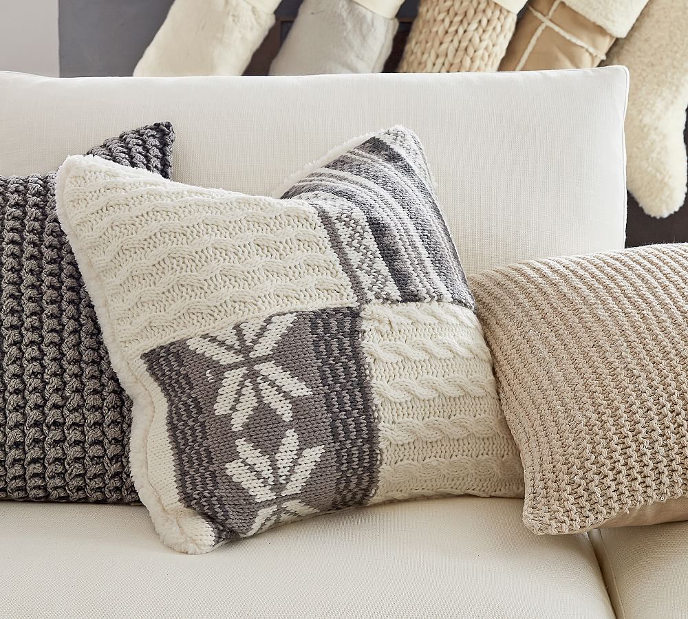 Sweater Patchwork Decorative Pillow Cover Pottery Barn