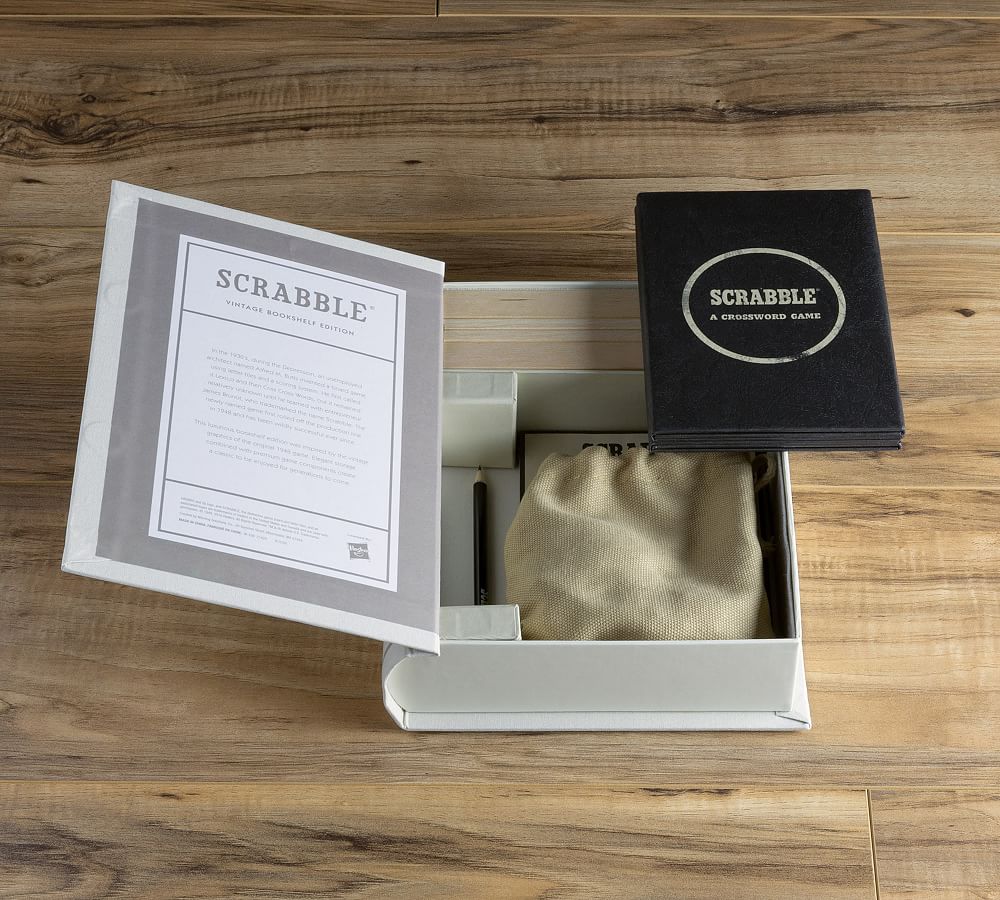 Linen Book Board Games Set of 3 Game Room Games Pottery Barn