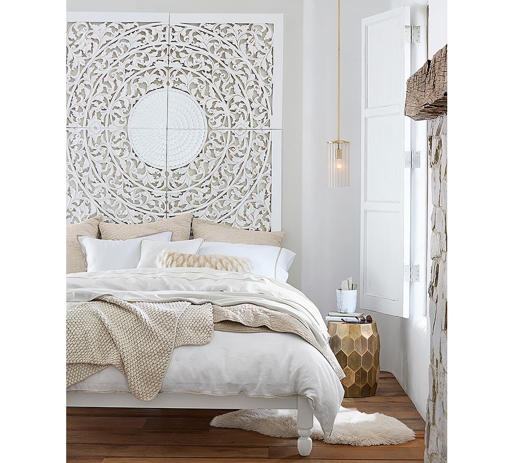 Carved Medallion Wall Art Panels Set of 4 Wall Decor Pottery Barn