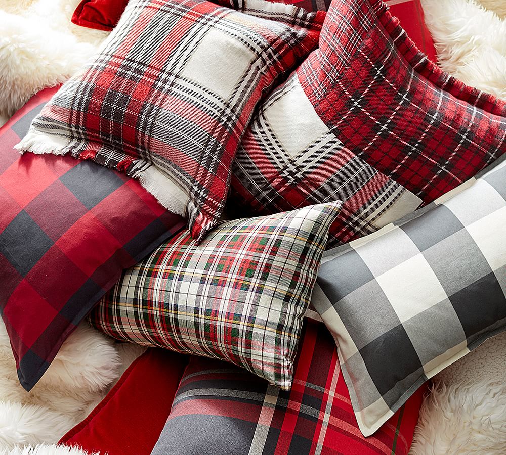 McKinley Plaid Decorative Pillow Cover | Pottery Barn