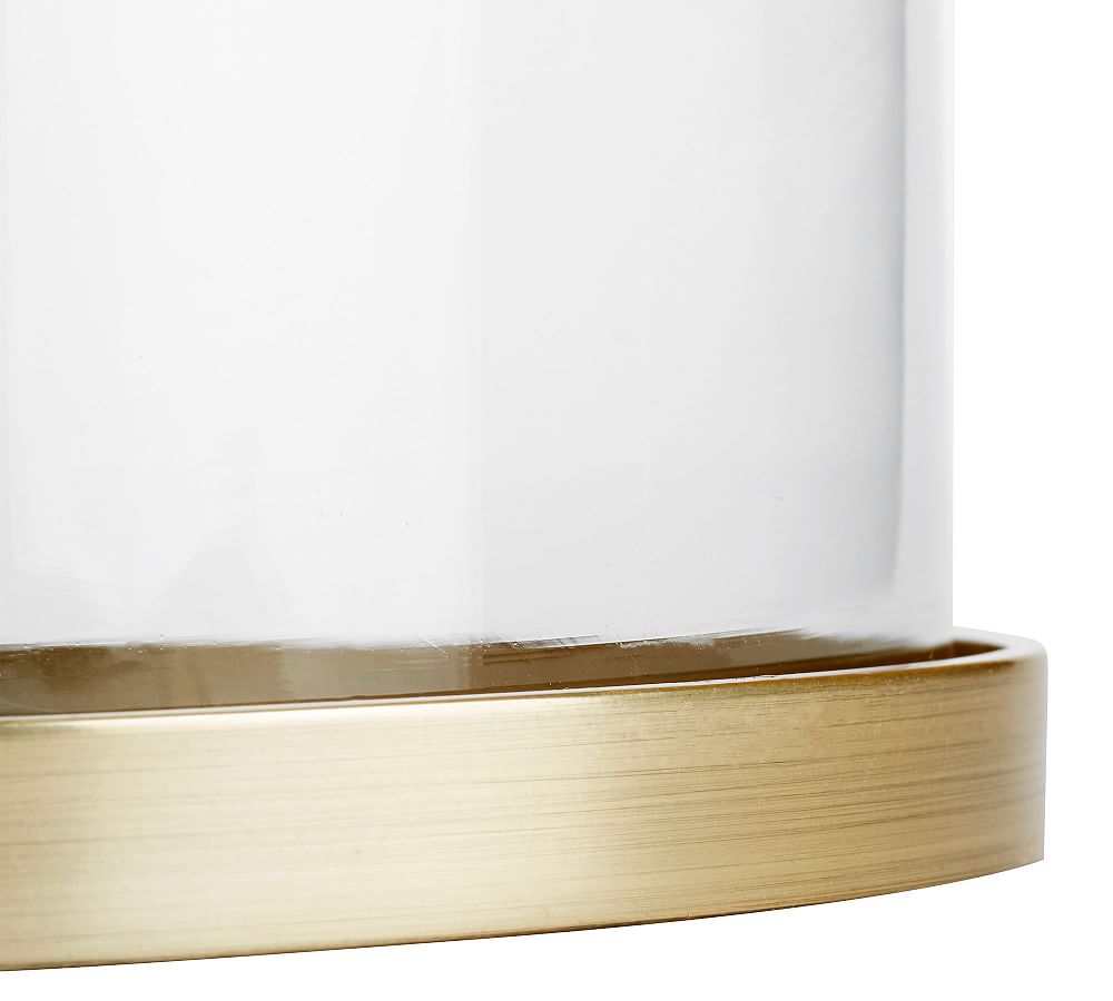 Chester Brushed Brass Multi Pillar Hurricane Candle Holder Pottery Barn