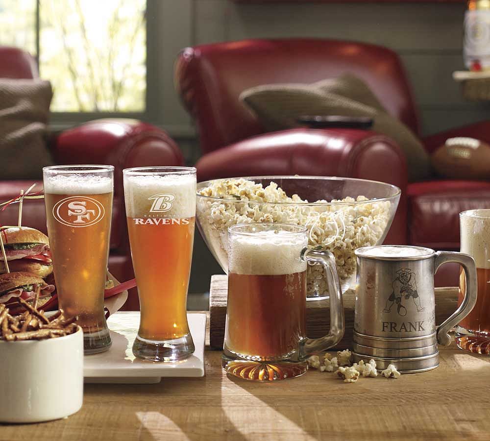 NFL Beer Glasses Pottery Barn