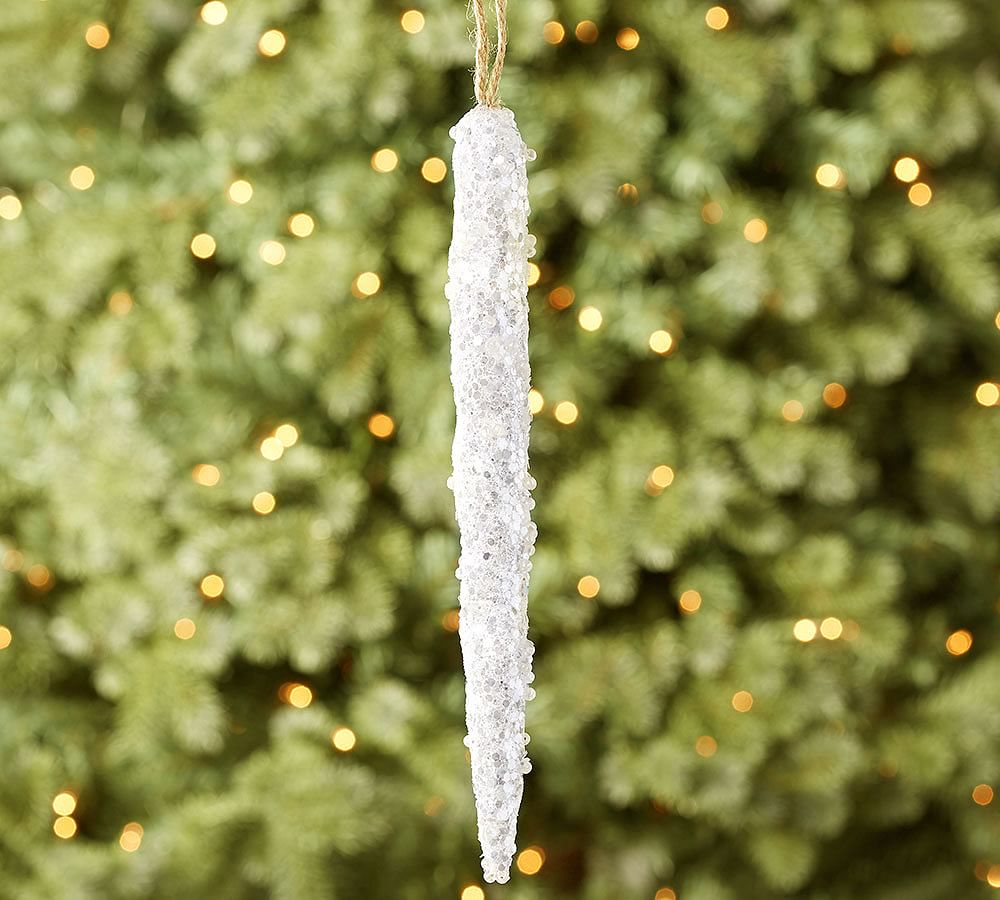 Sequin Icicle Christmas Ornament Pottery Barn