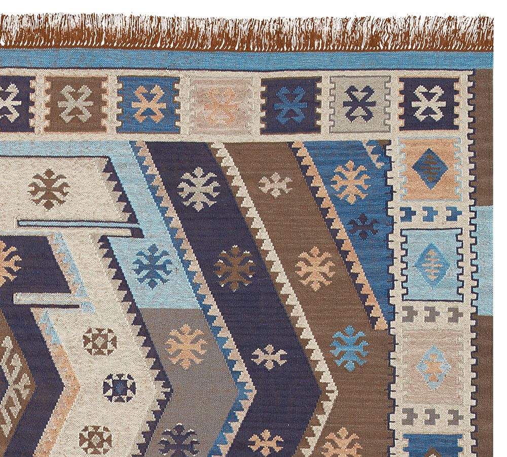 Gianna Indoor/Outdoor Kilim Rug Swatch Warm Multi Pottery Barn