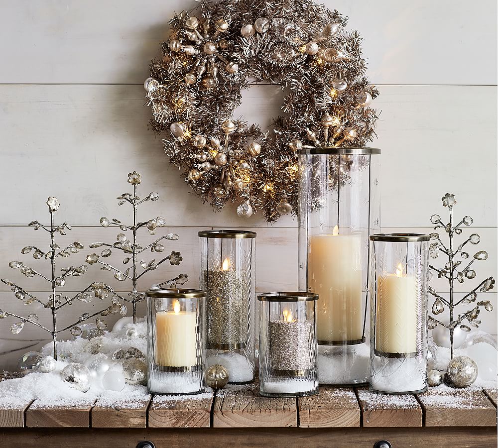 Cut Glass Hurricanes Candle Holder Pottery Barn