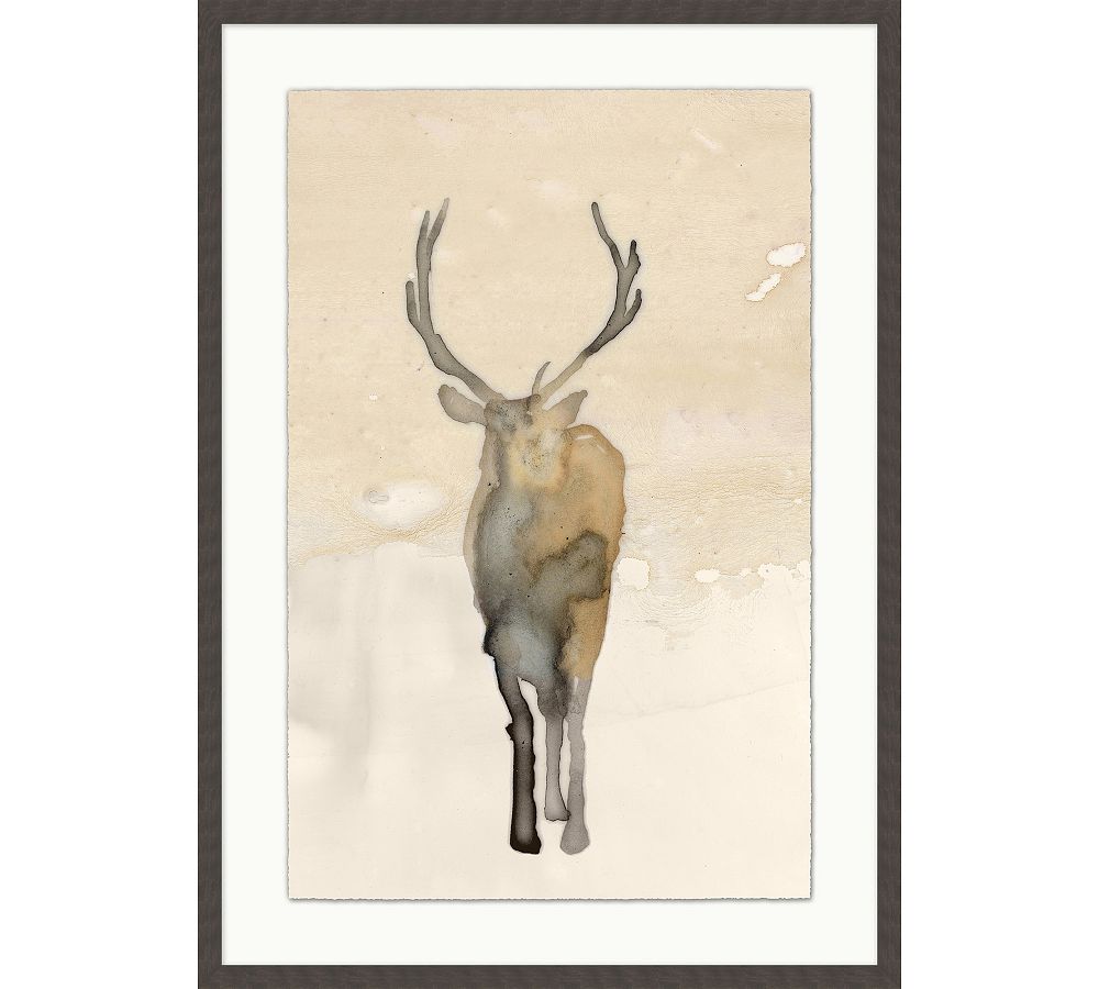 Tonal Elk Framed Print | Pottery Barn