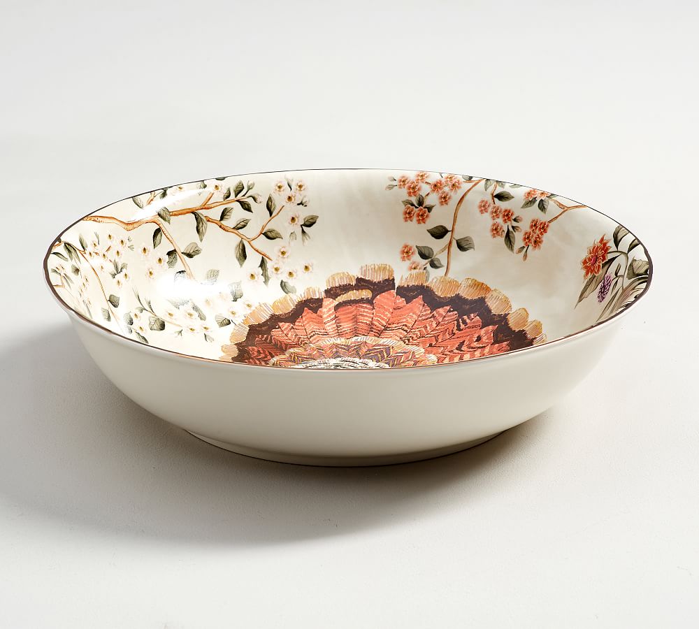 Botanical Harvest Turkey Serving Bowl Pottery Barn