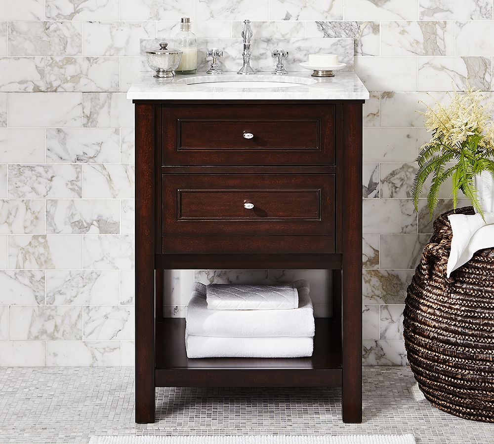 Classic Single Sink Mini Console Espresso Finish Pottery Barn