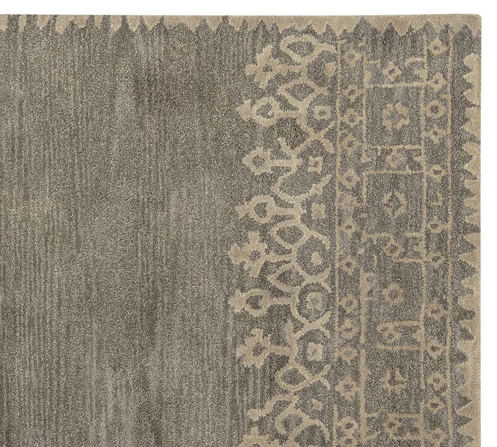 Desa Bordered HandTufted Wool Rug Swatch Pottery Barn