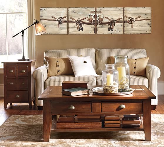 Planked Fir Airplane Panel Wall Art Pottery Barn