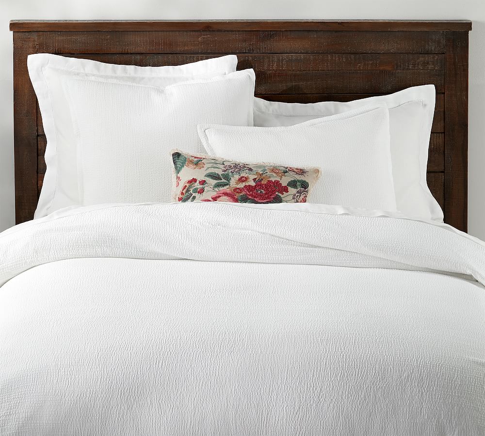 Crinkle Gauze Cotton Duvet Cover & Shams Pottery Barn