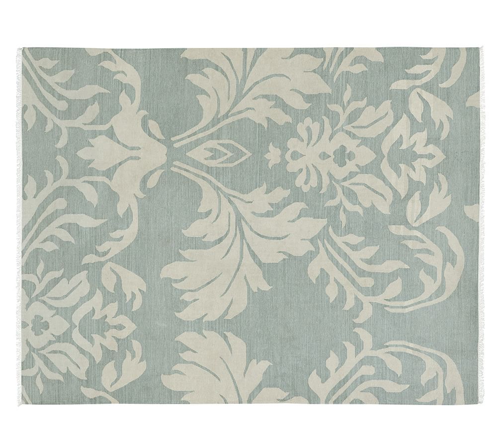 Blue Cassie Dhurrie Rug Patterned Rugs Pottery Barn