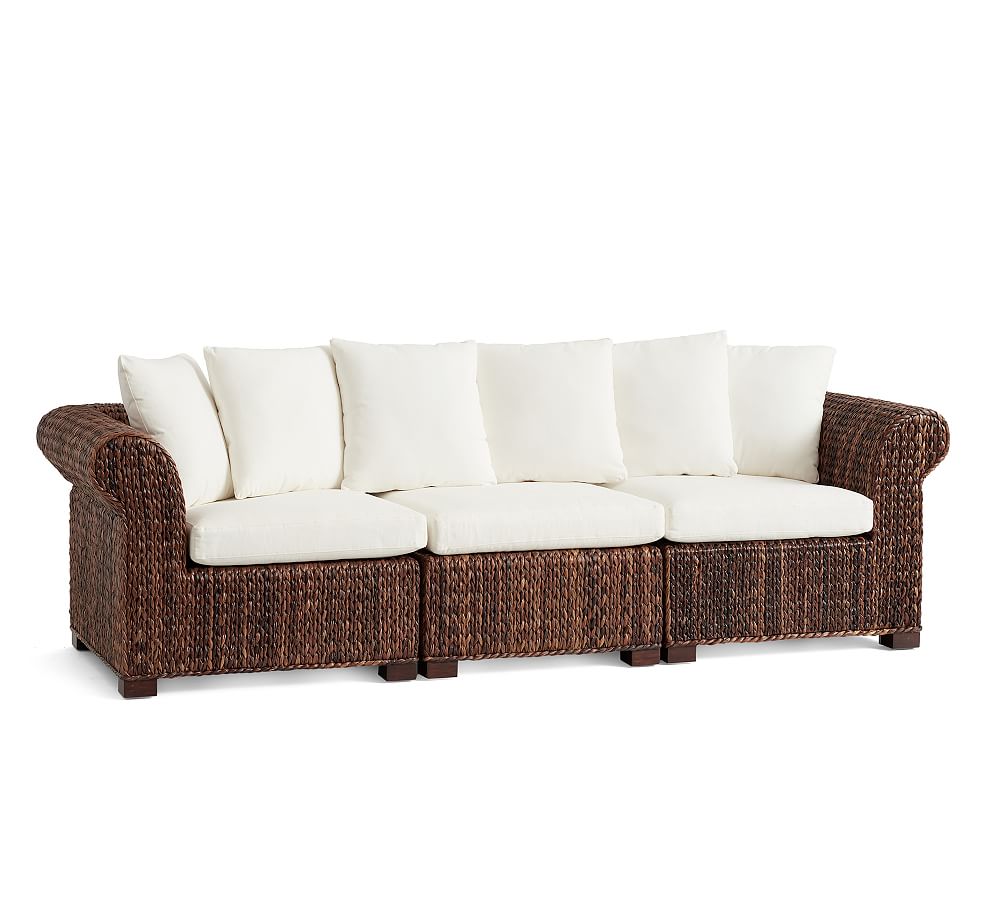 Seagrass Fabric Sofa | Pottery Barn