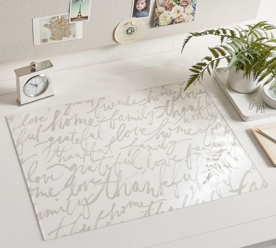 Tan Sentiment Desk Blotter Pottery Barn