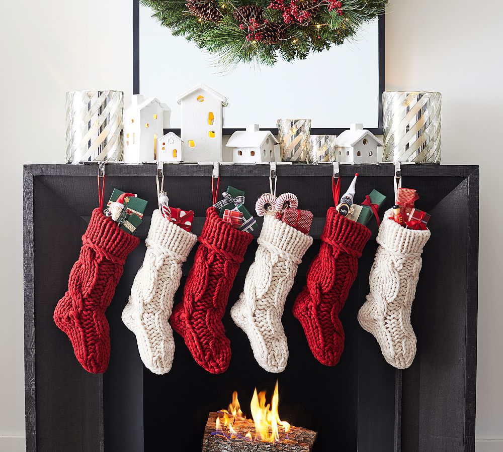 Colossal Handknit Stockings | Pottery Barn