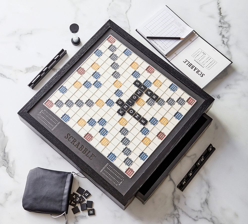 Wooden Scrabble Board Game Luxury Edition Pottery Barn