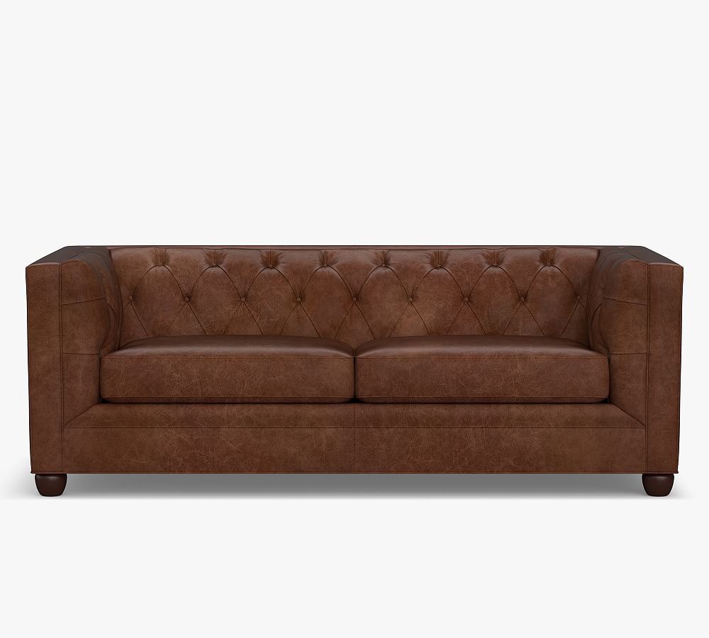 Pottery Barn Chesterfield Leather Grand Sofa Matttroy