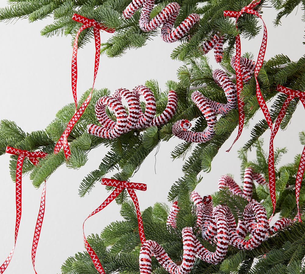 Holiday Red Ribbon Clips Set Of 5 Pottery Barn